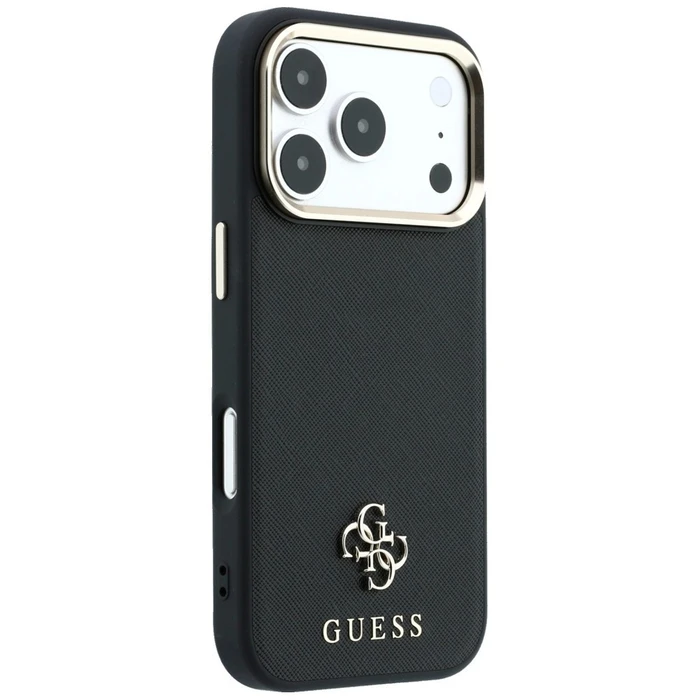 Guess Saffiano Small 4G & Classic Logo MagSafe Apple iPhone 18 Pro / 17 Pro black