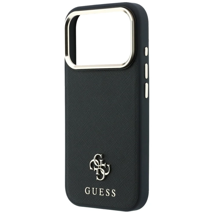Guess Saffiano Small 4G & Classic Logo MagSafe Apple iPhone 18 Pro / 17 Pro black
