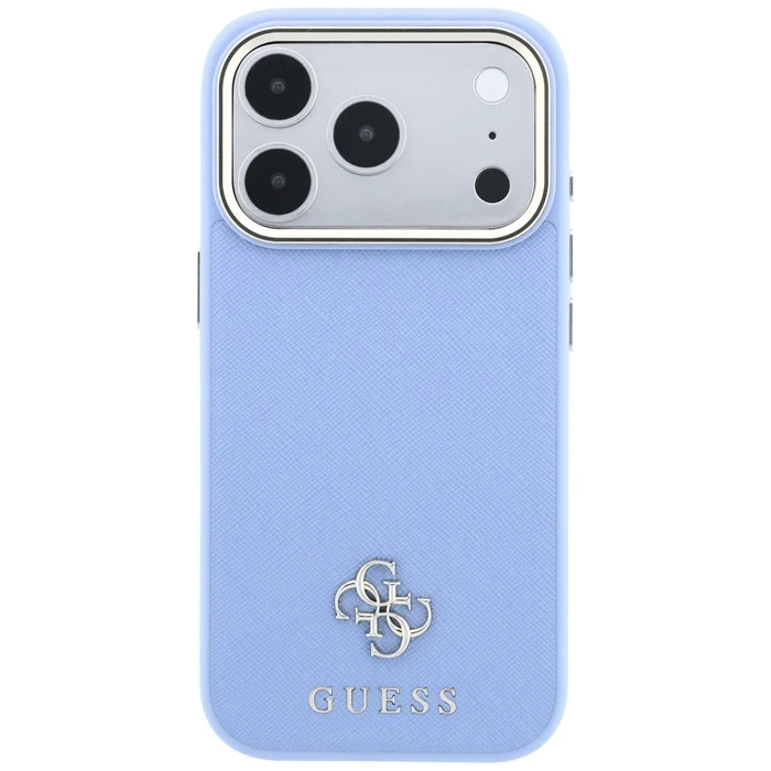 Guess Saffiano Small 4G & Classic Logo MagSafe Apple iPhone 18 Pro / 17 Pro light blue