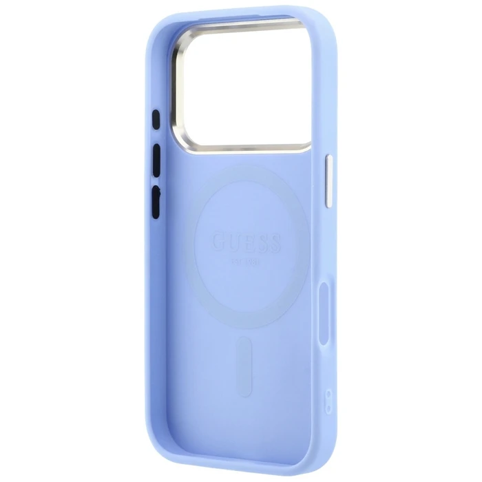 Guess Saffiano Small 4G & Classic Logo MagSafe Apple iPhone 18 Pro / 17 Pro light blue