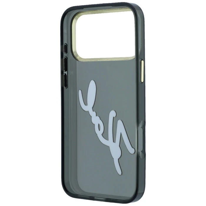 Karl Lagerfeld IML Big Signature Resin Metal Frame Apple iPhone 18 Pro / 17 Pro black