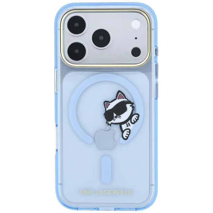 Karl Lagerfeld Peekaboo Logo MagSafe Apple iPhone 18 Pro / 17 Pro light blue