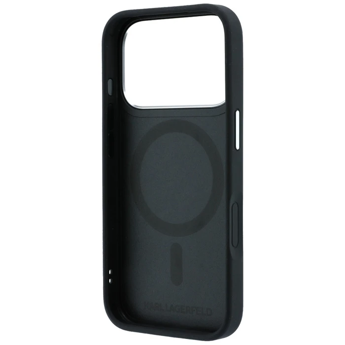 Karl Lagerfeld Ring Stand 360 Saffiano Classic Logo MagSafe Apple iPhone 18 Pro / 17 Pro black