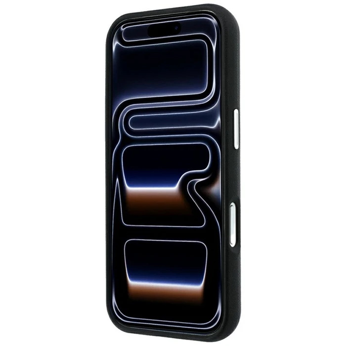 Karl Lagerfeld Saffiano Small Script Metal Logo MagSafe Apple iPhone 18 Pro / 17 Pro black