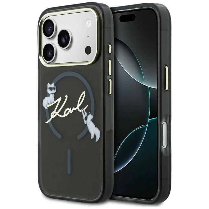 Karl Lagerfeld Script Logo MagSafe Apple iPhone 18 Pro Max / 17 Pro Max black