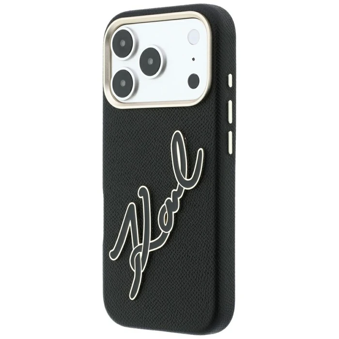 Karl Lagerfeld Smooth Big Resin Signature Logo Apple iPhone 18 Pro / 17 Pro black
