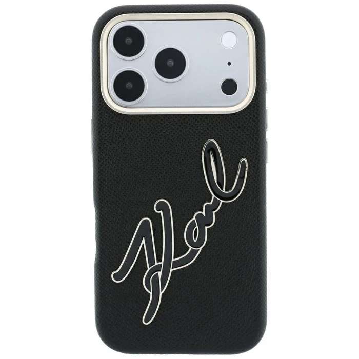 Karl Lagerfeld Smooth Big Resin Signature Logo Apple iPhone 18 Pro / 17 Pro black