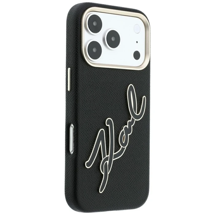 Karl Lagerfeld Smooth Big Resin Signature Logo Apple iPhone 18 Pro / 17 Pro black