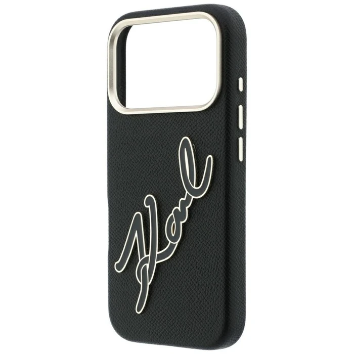 Karl Lagerfeld Smooth Big Resin Signature Logo Apple iPhone 18 Pro / 17 Pro black
