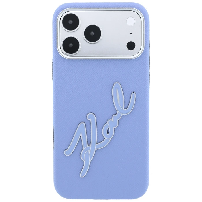 Karl Lagerfeld Smooth Big Resin Signature Logo Apple iPhone 18 Pro / 17 Pro blue
