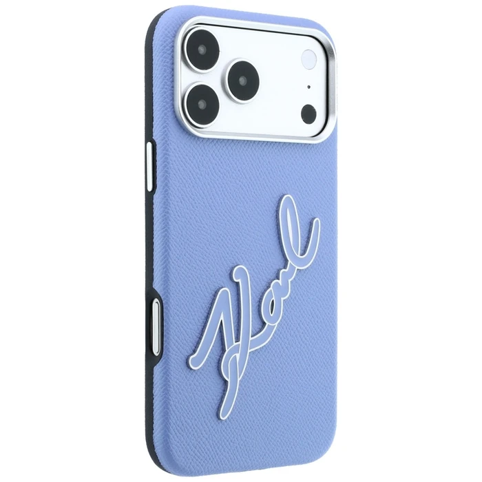 Karl Lagerfeld Smooth Big Resin Signature Logo Apple iPhone 18 Pro / 17 Pro blue