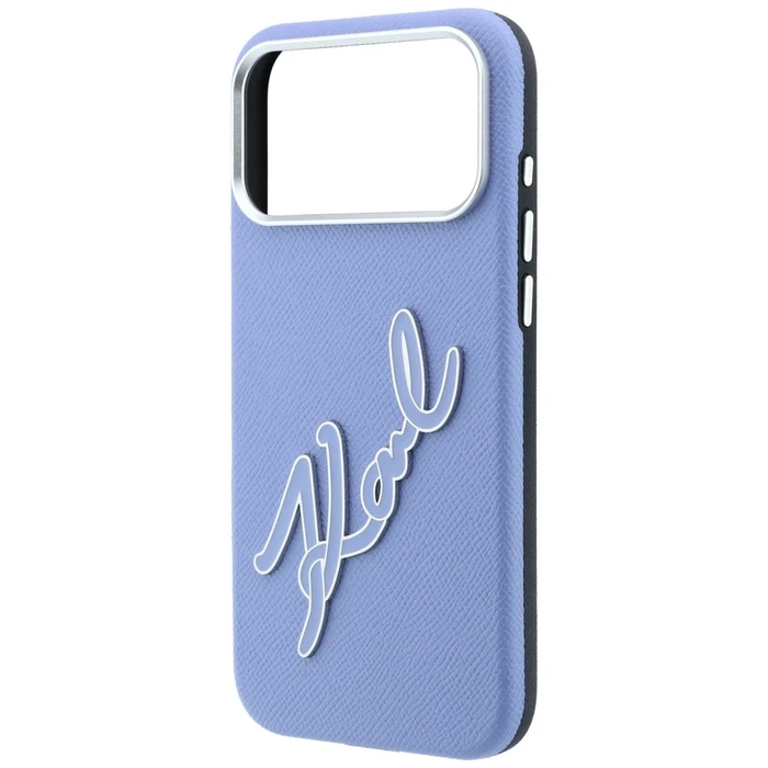Karl Lagerfeld Smooth Big Resin Signature Logo Apple iPhone 18 Pro / 17 Pro blue
