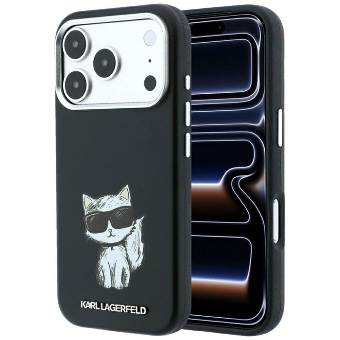 Karl Lagerfeld Smooth Choupette Sketch MagSafe Apple iPhone 18 Pro Max / 17 Pro Max black