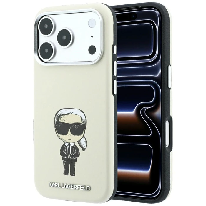 Karl Lagerfeld Smooth Ikonik Sketch MagSafe Apple iPhone 18 Pro Max / 17 Pro Max beige