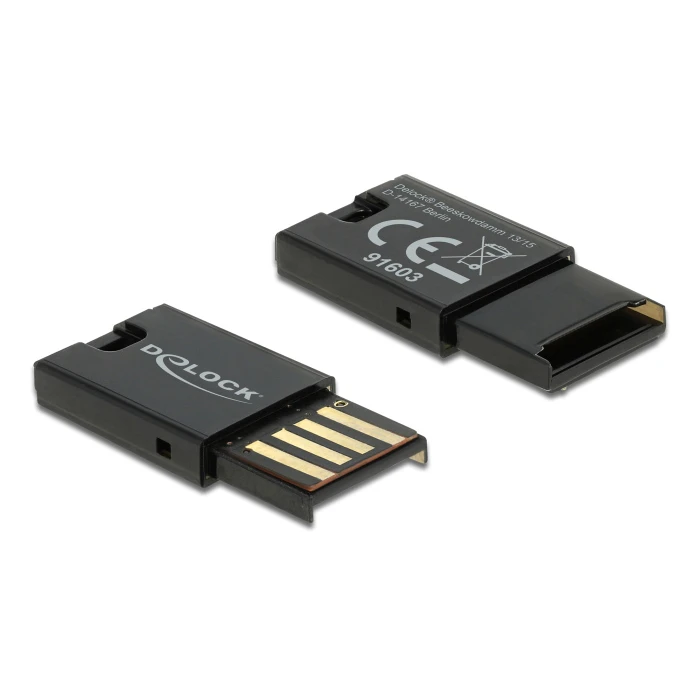 Card Reader Delock USB 91603 για κάρτες μνήμης micro SD, μαύρο