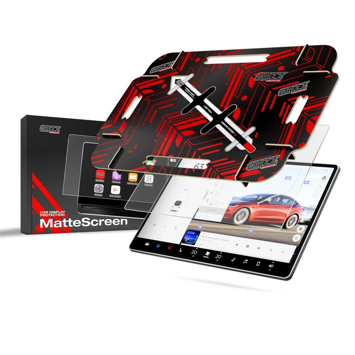 GrizzGlass CarDisplay MatteScreen Easy Matte Film for Tesla Model 3 (2017-2024) / Model Y (2021-2024)