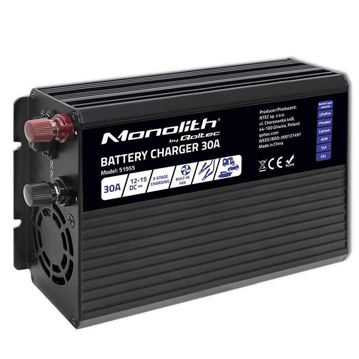 Φορτιστής Μπαταρίας Qoltec for LiFePO4 AGM GEL SLA batteries, 30A