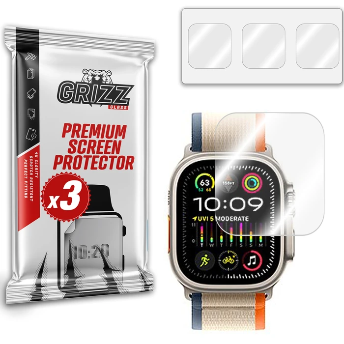GrizzGlass Hydrofilm Hydrogel Film for Apple Watch 12 42mm