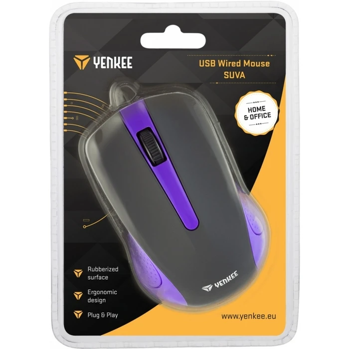 Ποντίκι Ενσύρματο Yenkee Usb 3 Buttons Rubberized Surface