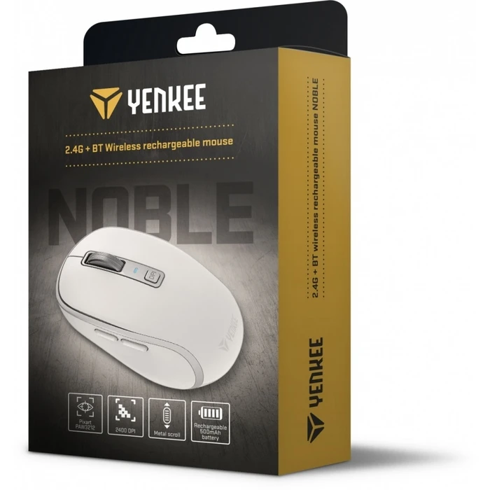 Ποντίκι Ασύρματο Yenkee Dual Wifi+Bluetooth Rechargeable Battery 5 Buttons