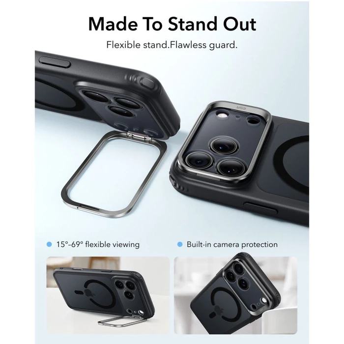 ESR Classic Hybrid Kickstand MagSafe Apple iPhone 17 Pro Max / 18 Pro Max Frosted Black