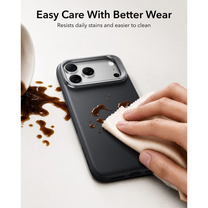 ESR Leather Kickstand MagSafe Apple iPhone 17 Pro / 18 Pro Black
