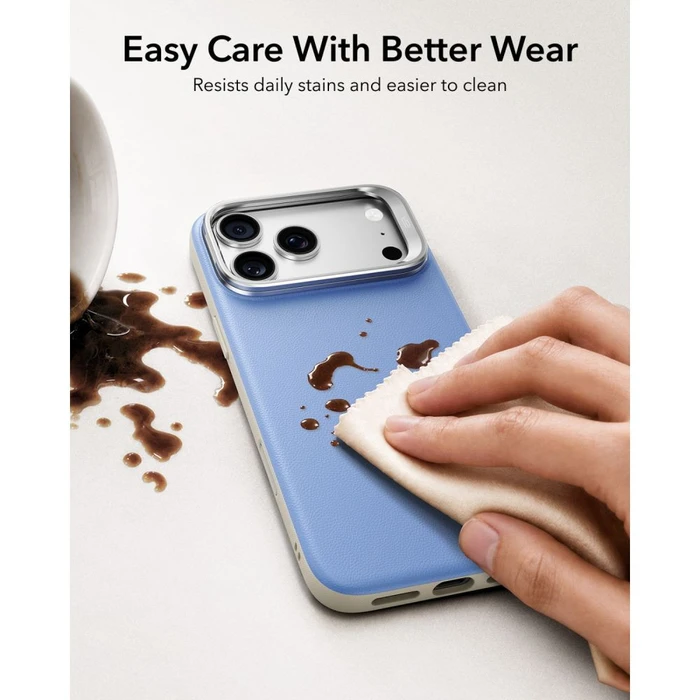 ESR Leather Kickstand MagSafe Apple iPhone 17 Pro / 18 Pro Light Blue