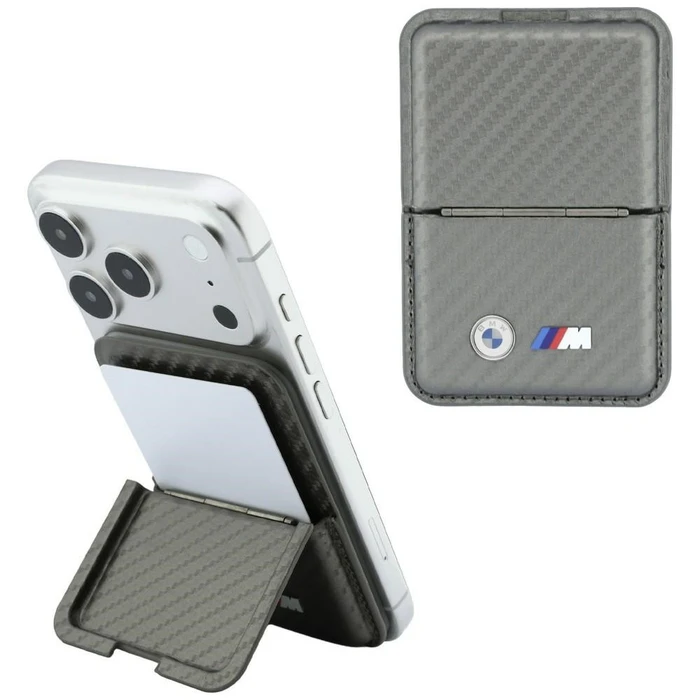 BMW M Carbon Wallet Metal Logos MagSafe anthracite