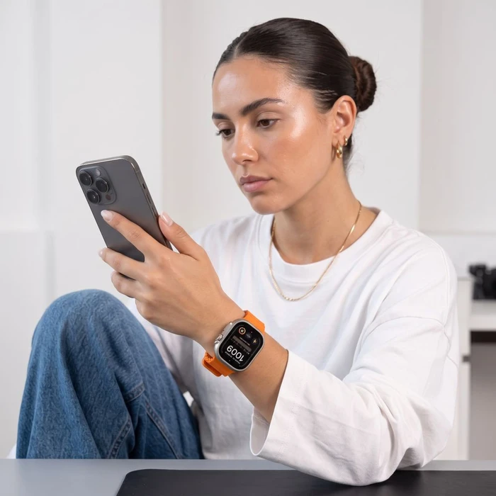 Tech-Protect Silicone Line Apple Watch 8 / 9 / 10 / 11 / 12 / SE / Ultra 44/45/46/49 mm Orange