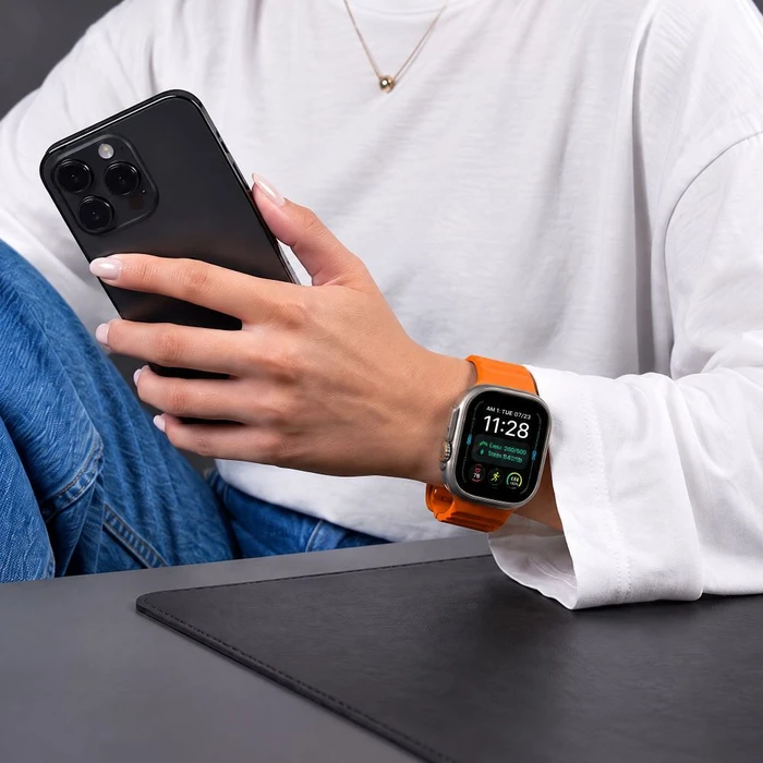 Tech-Protect Silicone Line Apple Watch 8 / 9 / 10 / 11 / 12 / SE / Ultra 44/45/46/49 mm Orange
