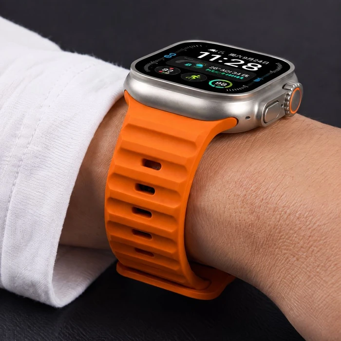 Tech-Protect Silicone Line Apple Watch 8 / 9 / 10 / 11 / 12 / SE / Ultra 44/45/46/49 mm Orange