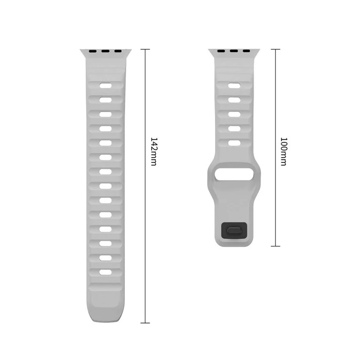 Tech-Protect Silicone Line Apple Watch 8 / 9 / 10 / 11 / 12 / SE / Ultra 44/45/46/49 mm Lunar Grey