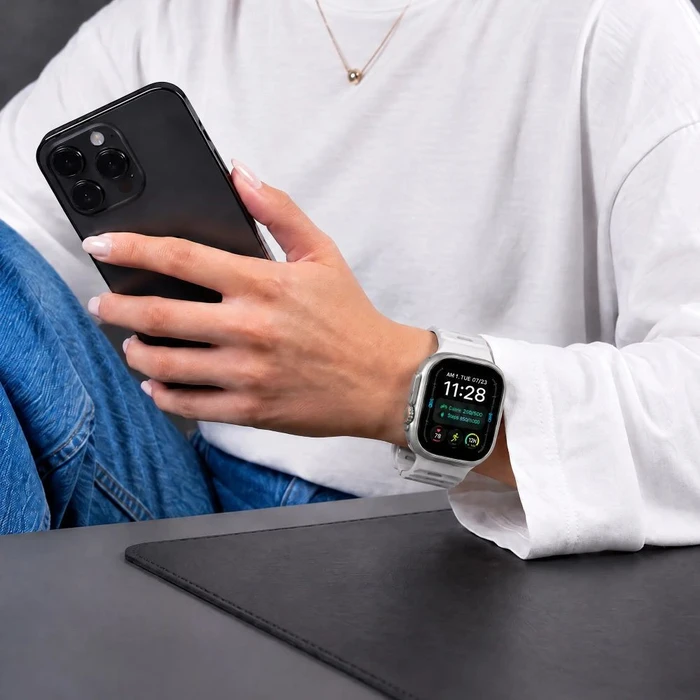 Tech-Protect Silicone Line Apple Watch 8 / 9 / 10 / 11 / 12 / SE / Ultra 44/45/46/49 mm Lunar Grey