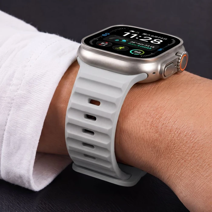 Tech-Protect Silicone Line Apple Watch 8 / 9 / 10 / 11 / 12 / SE / Ultra 44/45/46/49 mm Lunar Grey