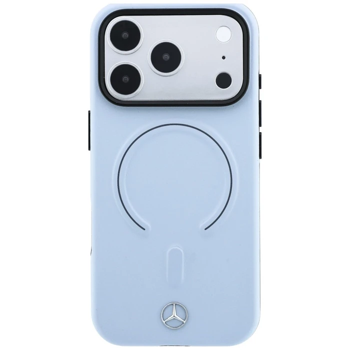 Mercedes Leather 3D MagSafe Apple iPhone 18 Pro / 17 Pro blue