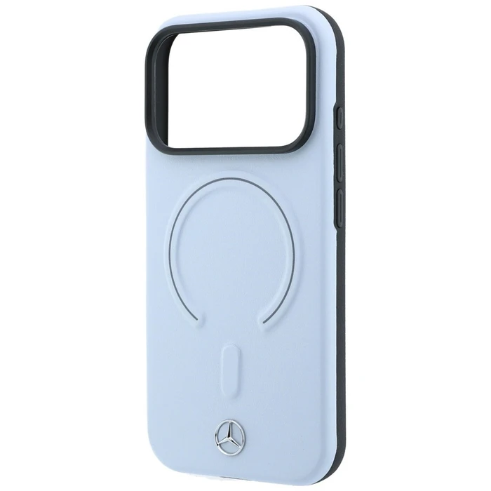 Mercedes Leather 3D MagSafe Apple iPhone 18 Pro / 17 Pro blue