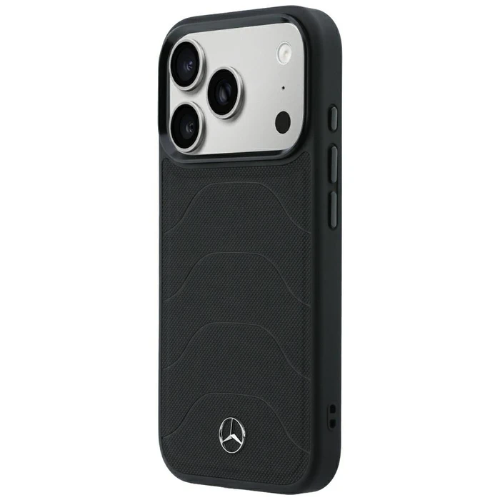 Mercedes Leather Mesh with Bow Line MagSafe Apple iPhone 18 Pro / 17 Pro black