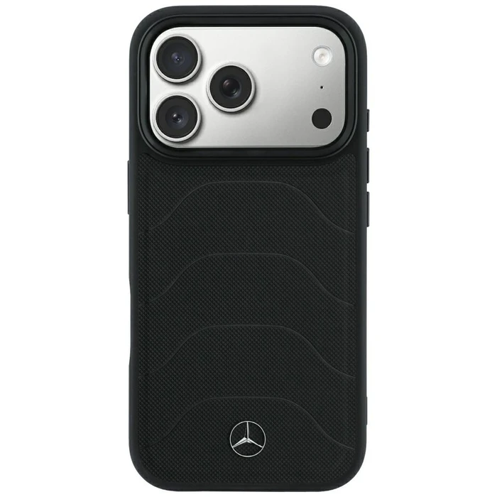 Mercedes Leather Mesh with Bow Line MagSafe Apple iPhone 18 Pro / 17 Pro black