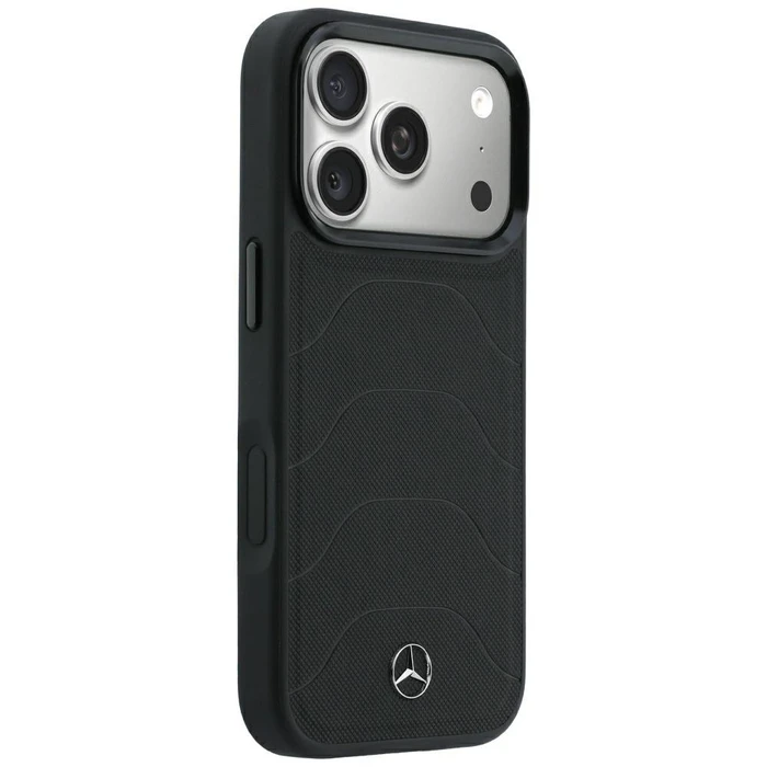 Mercedes Leather Mesh with Bow Line MagSafe Apple iPhone 18 Pro / 17 Pro black