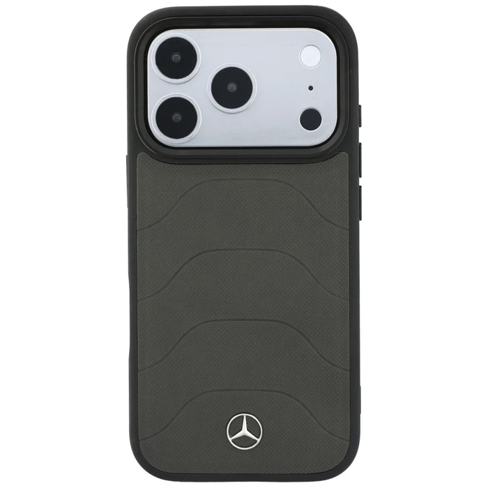 Mercedes Leather Mesh with Bow Line MagSafe Apple iPhone 18 Pro / 17 Pro anthracite