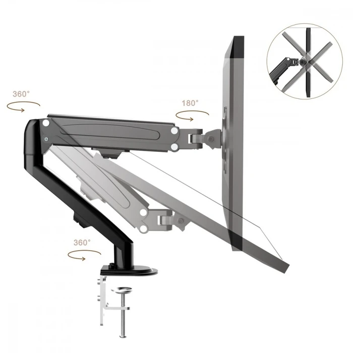 Βάση Monitor Maclean Desk mount 13-27 inches 8kg MC-860N