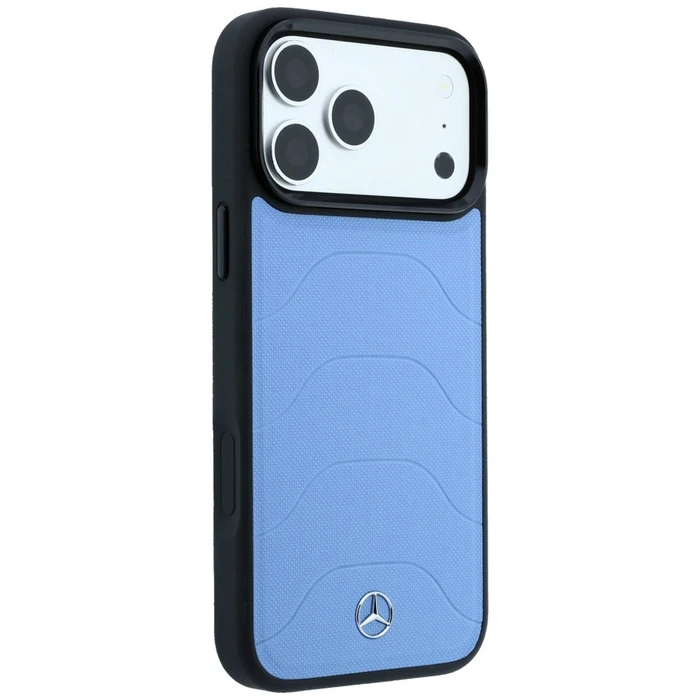 Mercedes Leather Mesh with Bow Line MagSafe Apple iPhone 18 Pro / 17 Pro blue