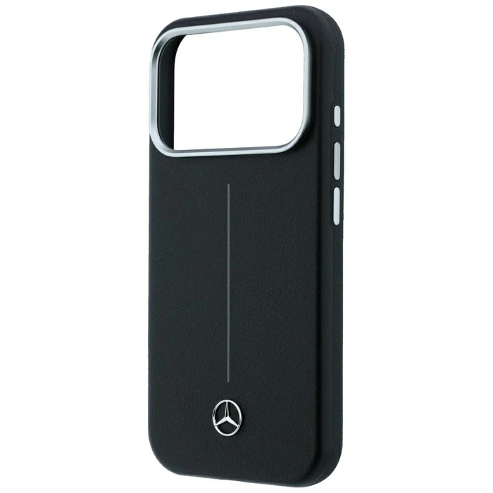 Mercedes Leather Semi Wrap Iconic Line MagSafe Apple iPhone 18 Pro / 17 Pro black