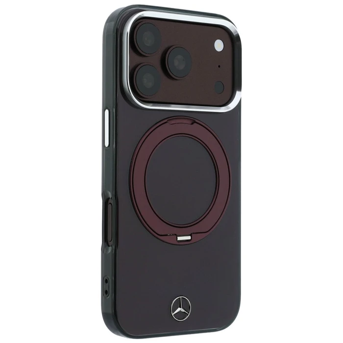 Mercedes Ring Stand Iconic Logo MagSafe Apple iPhone 18 Pro / 17 Pro burgundy