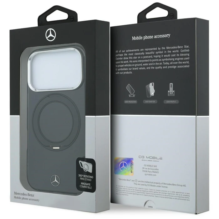 Mercedes Ring Stand Iconic Logo MagSafe Apple iPhone 18 Pro / 17 Pro black