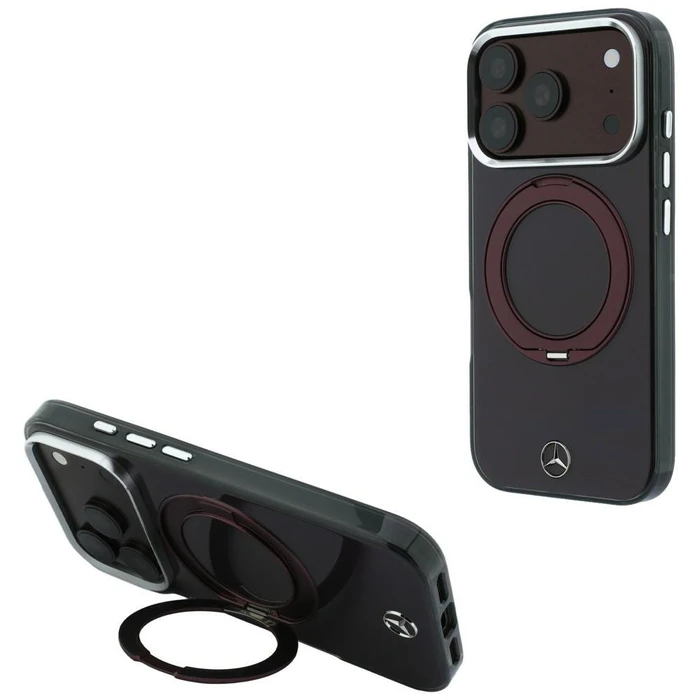 Mercedes Ring Stand Iconic Logo MagSafe Apple iPhone 18 Pro Max / 17 Pro Max burgundy