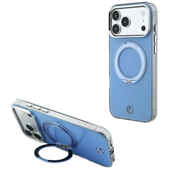 Mercedes with ring Stand and Iconic Logo MagSafe Apple iPhone 18 Pro Max / 17 Pro Max blue