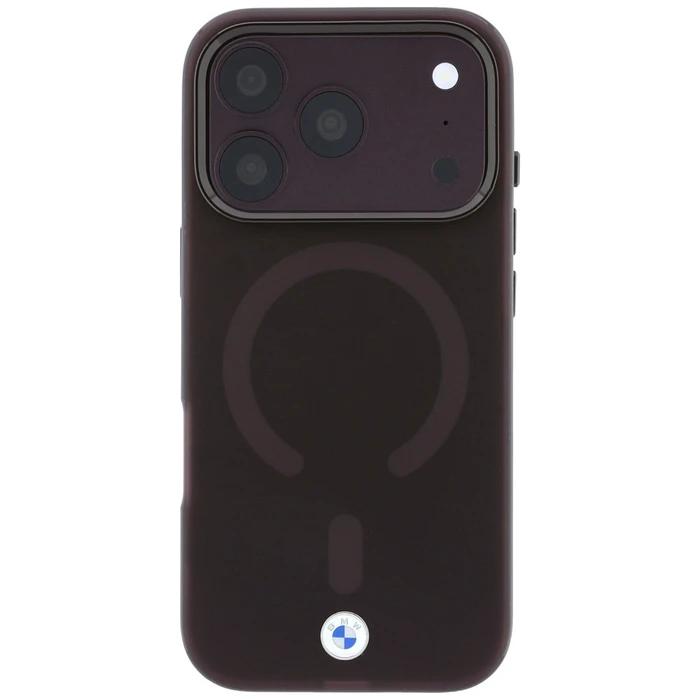 BMW Sign Frosted IML & Metal Logo MagSafe Apple iPhone 18 Pro / 17 Pro burgundy