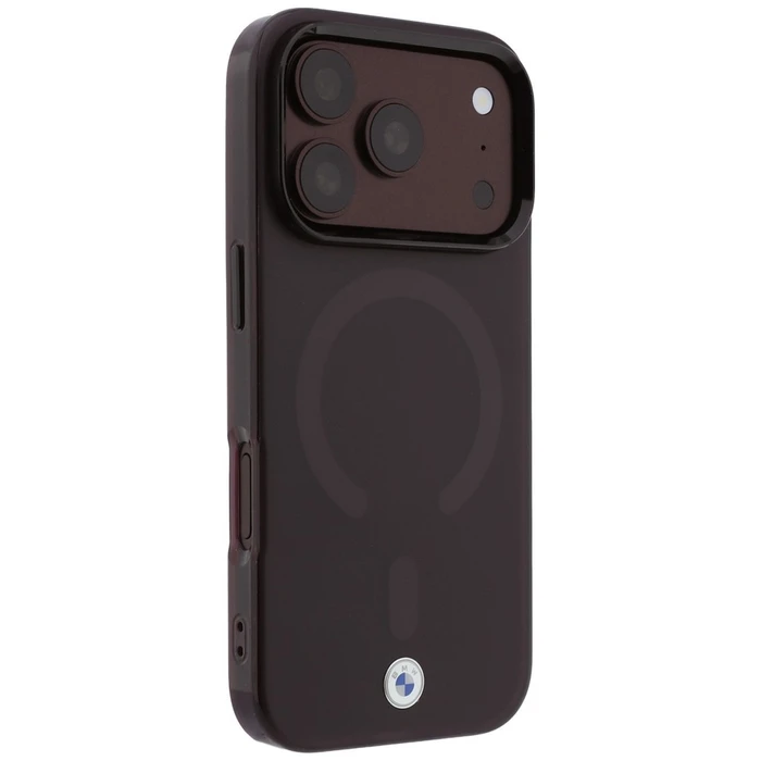 BMW Sign Frosted IML & Metal Logo MagSafe Apple iPhone 18 Pro / 17 Pro burgundy