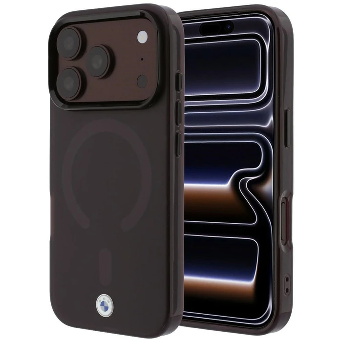 BMW Sign Frosted IML & Metal Logo MagSafe Apple iPhone 18 Pro Max / 17 Pro Max burgundy